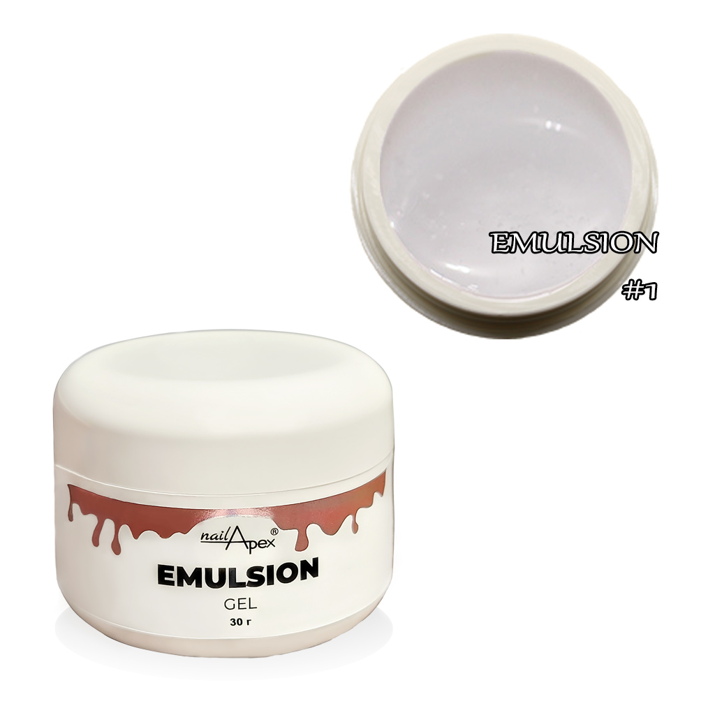 NailApex рідкий моделюючий гель Emulsion Clear №1 (прозорий), 30 г