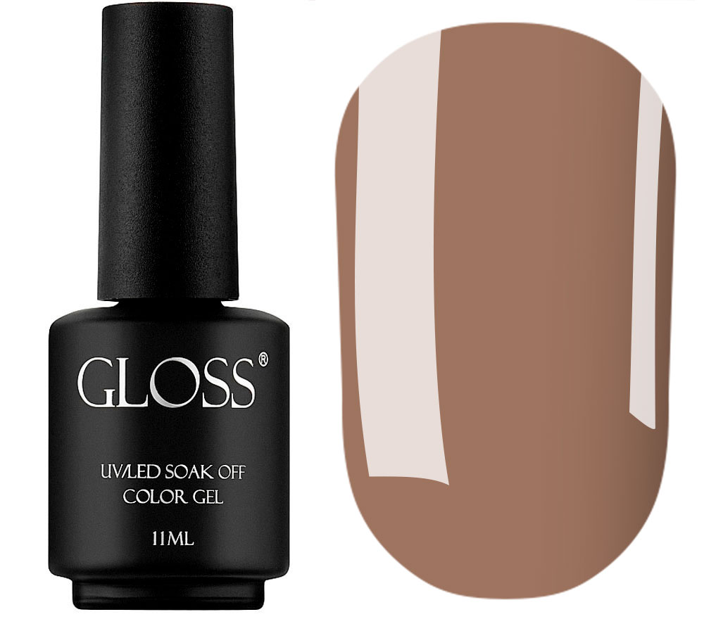 Гель-лак GLOSS Hema Free Amber Brown, 11 мл