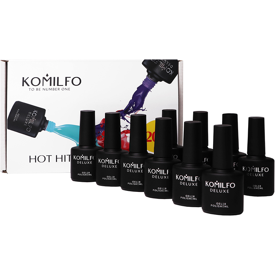 Komilfo set of gel polishes "Hot Hit!"