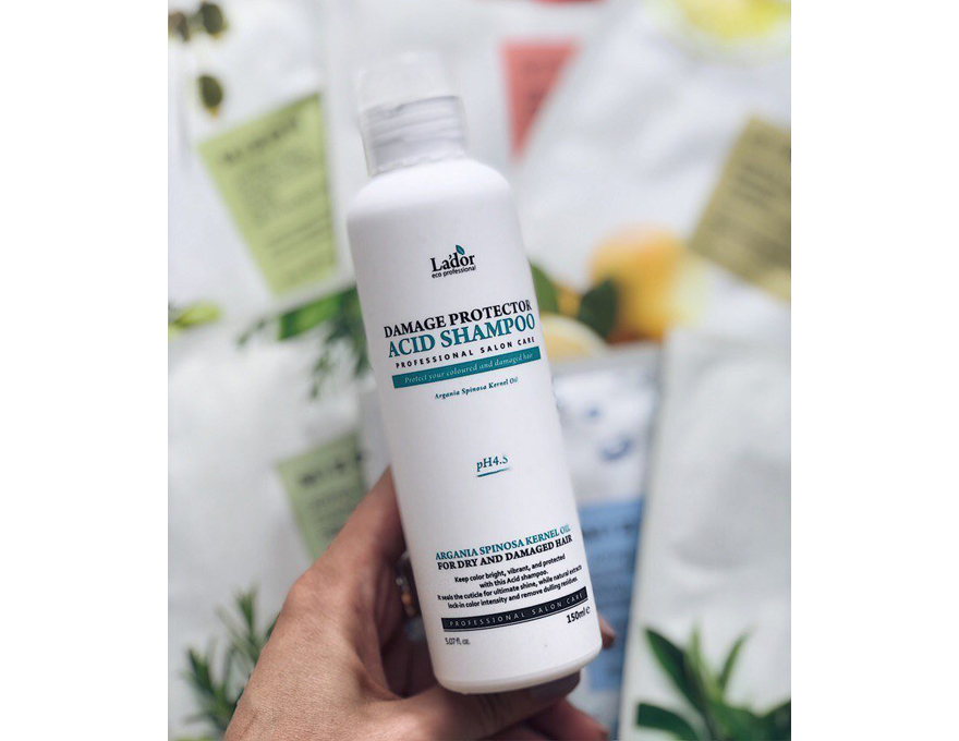 La'dor Damage Protector Acid Shampoo Професійний низьколужний шампунь з колагеном і аргановою олією, 150 мл