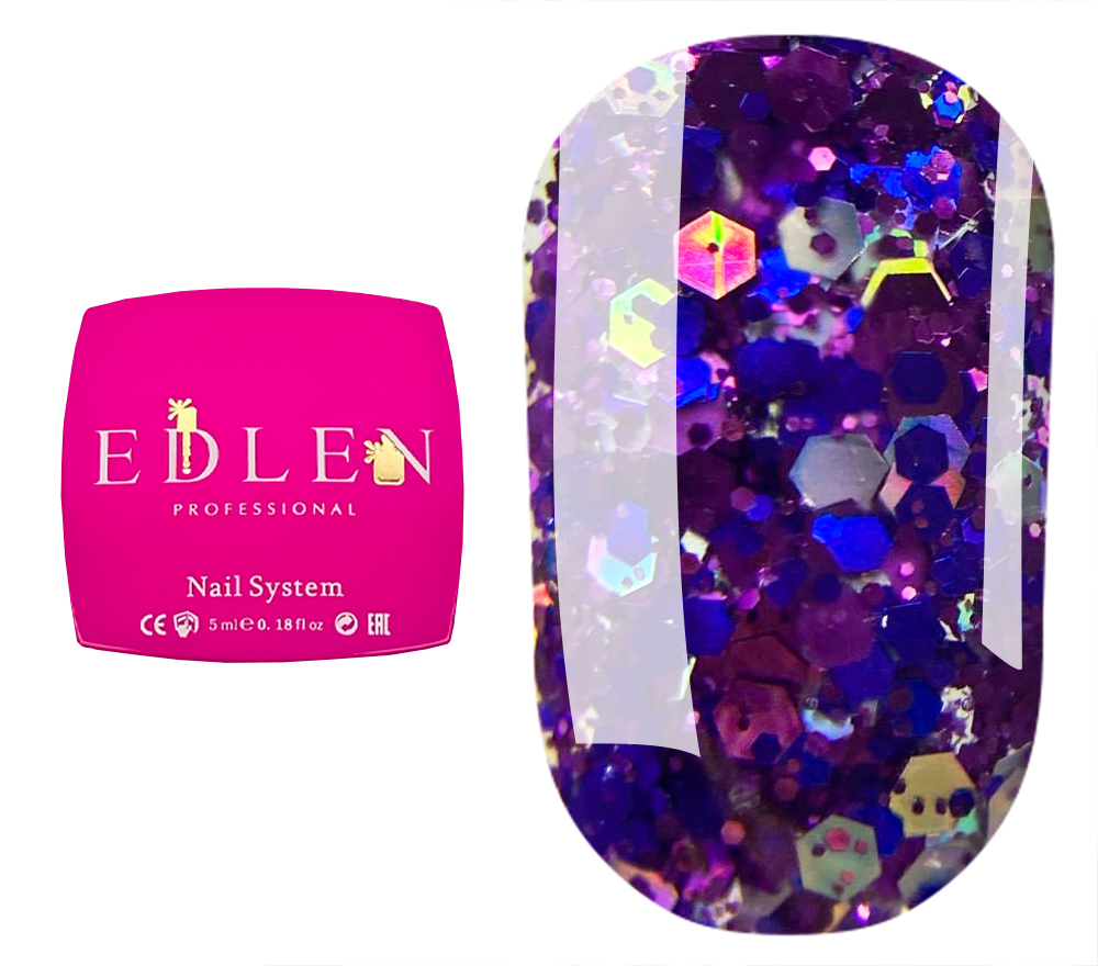 Edlen Gel nail polish Disco Glitter No. 05, 5 ml