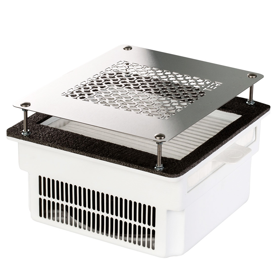 Built-in manicure hood Teri Turbo white (metal grille)