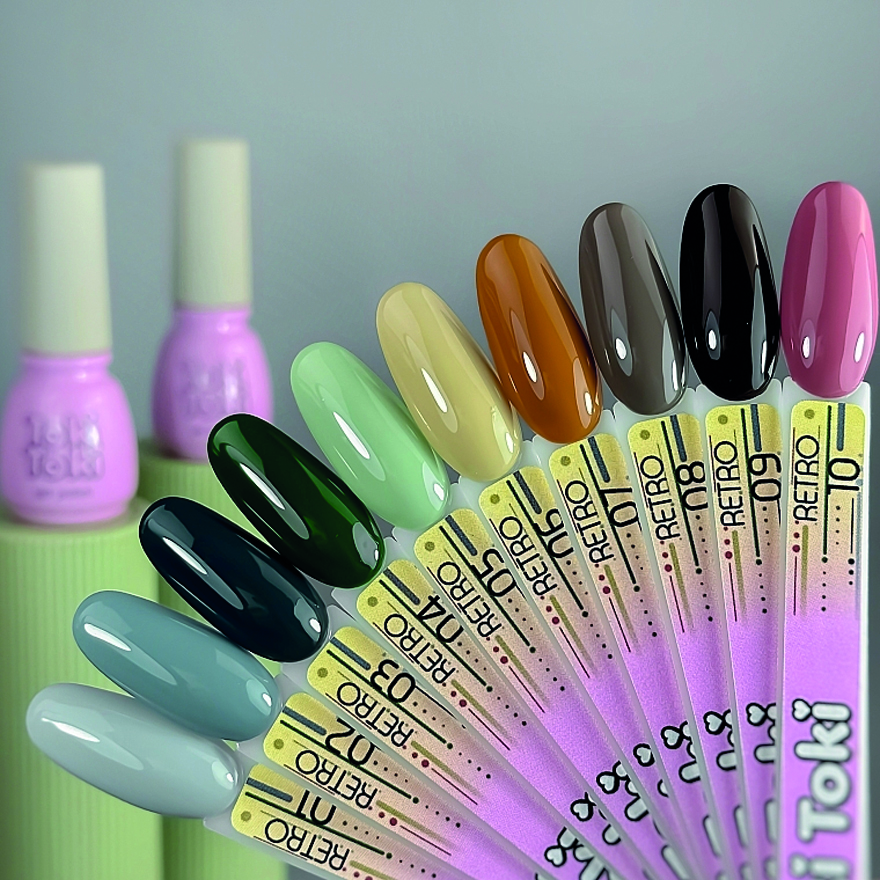 Toki Toki Gel polish for nails Retro RT01, 5 ml