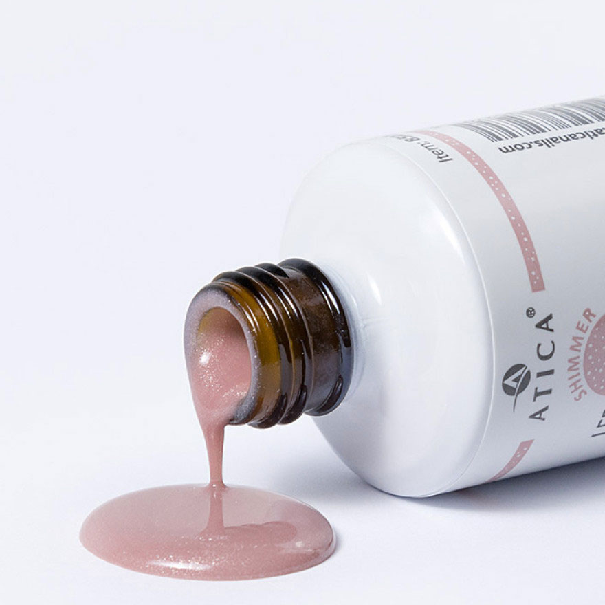 Atica Nail base Base Gel Shimmer Pink, 30 ml