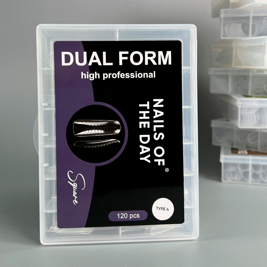 Nails Of The Day Upper forms for extensions Dual Form Square 02 (Type 4), 120 pcs Nails Of The Day Upper forms for extensions Dual Form Square 02 (Type 4), 120 pcs