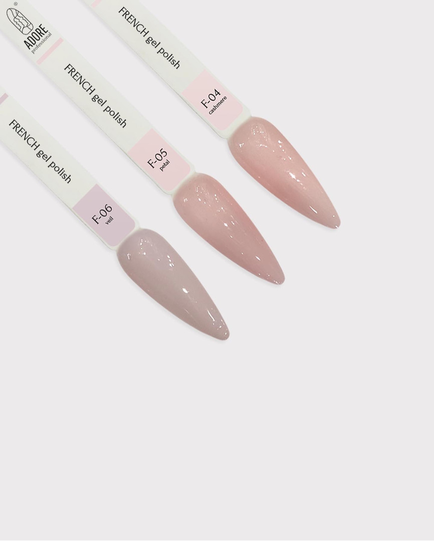 Гель-лак ADORE Professional №F-004 (персиково-бежевый, эмаль), 7,5 мл