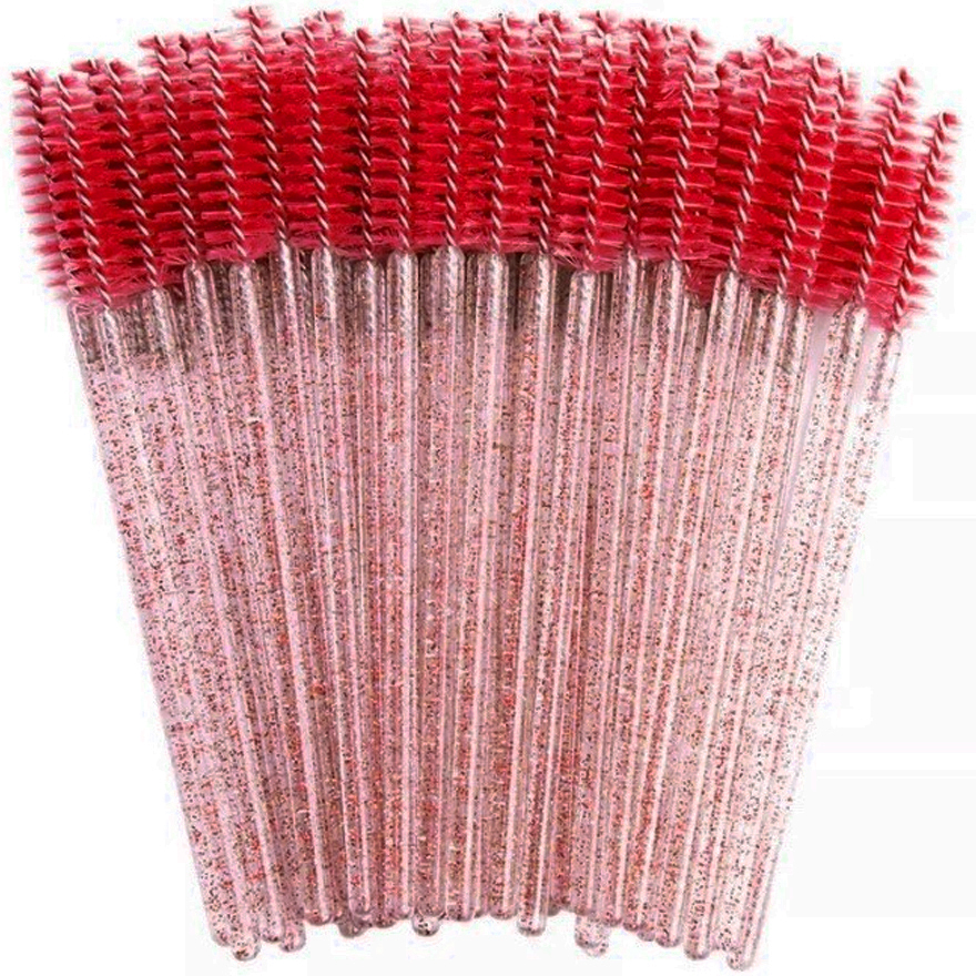 Hair brush, nylon, red with black base, 1 pc.