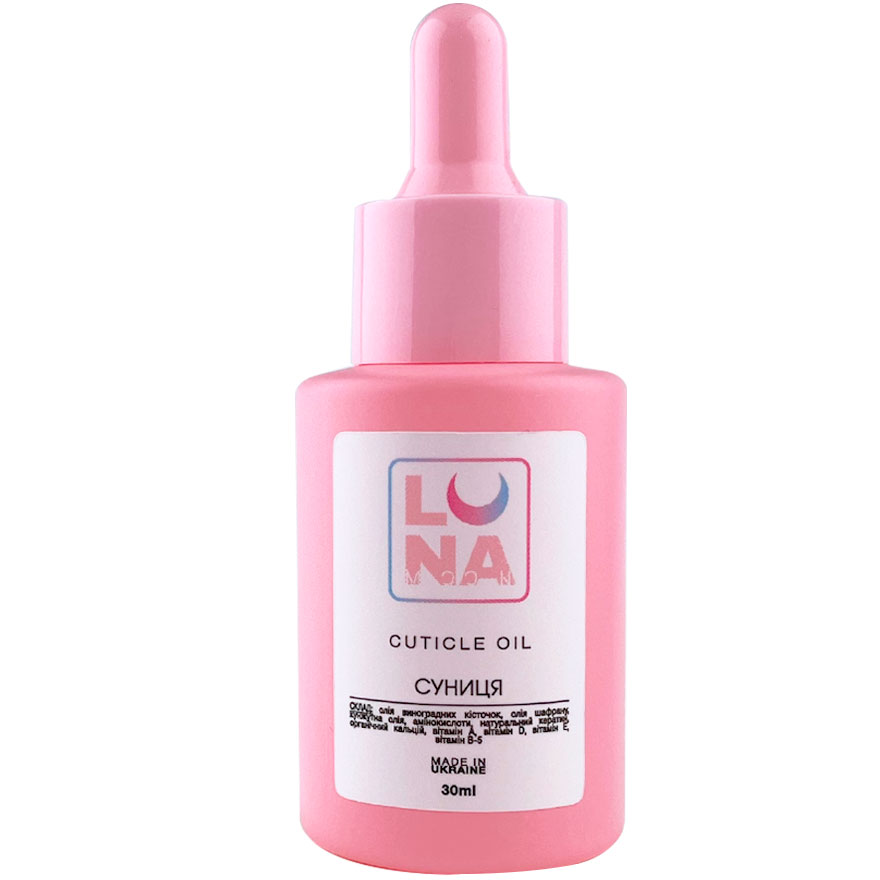 LUNA Cuticle oil with strawberry scent, 30 ml