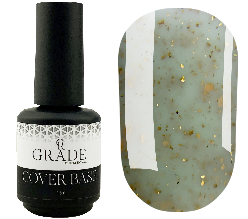 Grade Base for nails Potal base 16 (mint with gold potal), 15 ml