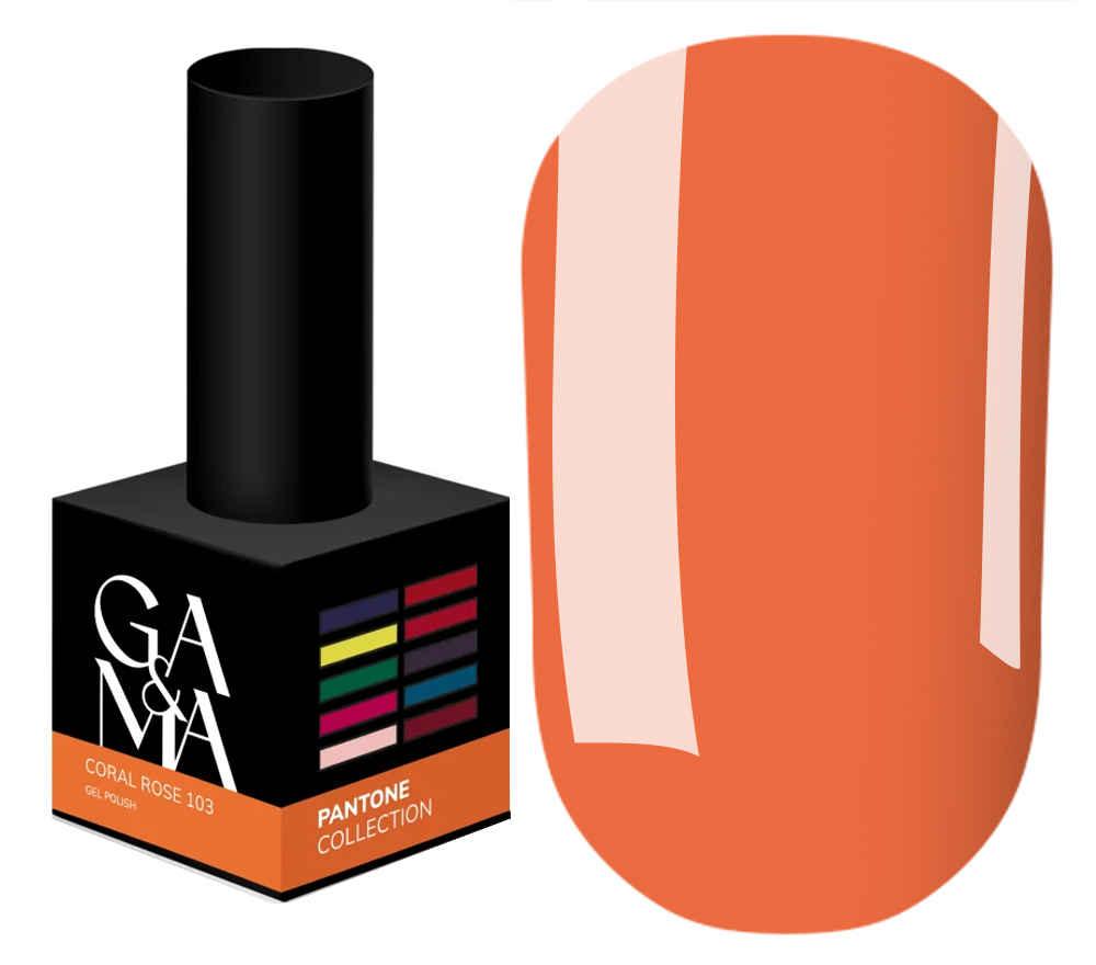 GA&MA Gel polish Pantone collection 103 Coral rose, 10 ml