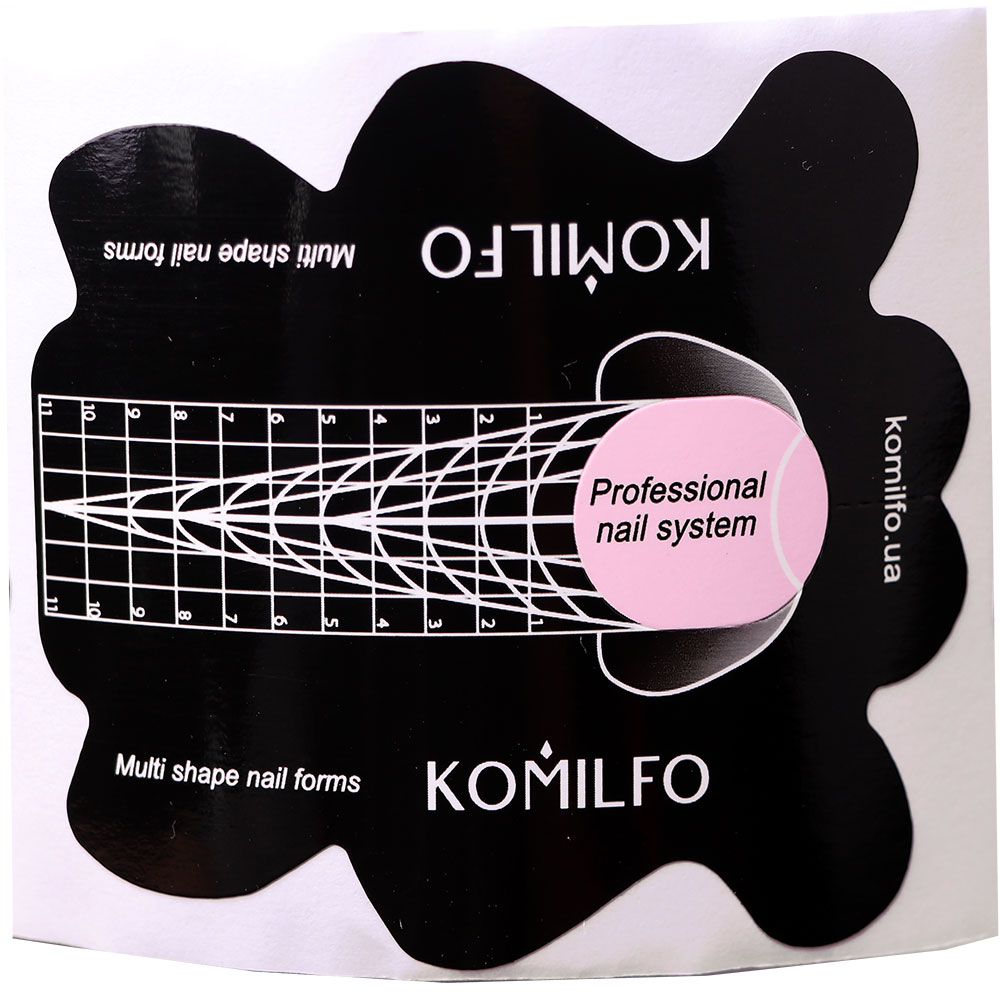 Komilfo Multi Shape Nail Forms 500 pcs - мультифункциональные формы для наращивания