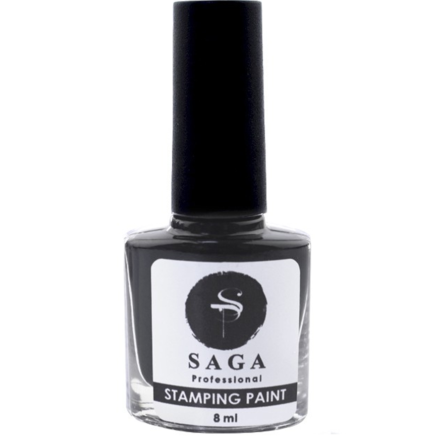 SAGA professional varnish for stamping 1 (black, enamel), 8 ml
