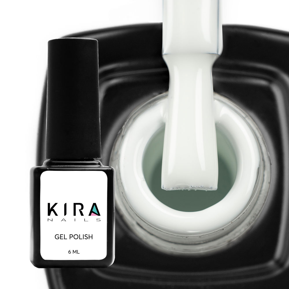 Гель-лак Kira Nails №036 (білий, емаль), 6 мл