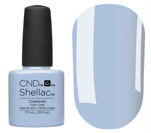CND Гель-лак для ногтей Shellac Creekside (нежно-голубой, эмаль), 7,3 мл