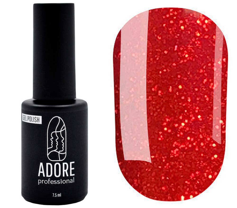 Gel varnish ADORE Professional No. 287 (red-pink with shimmer) 7.5 ml