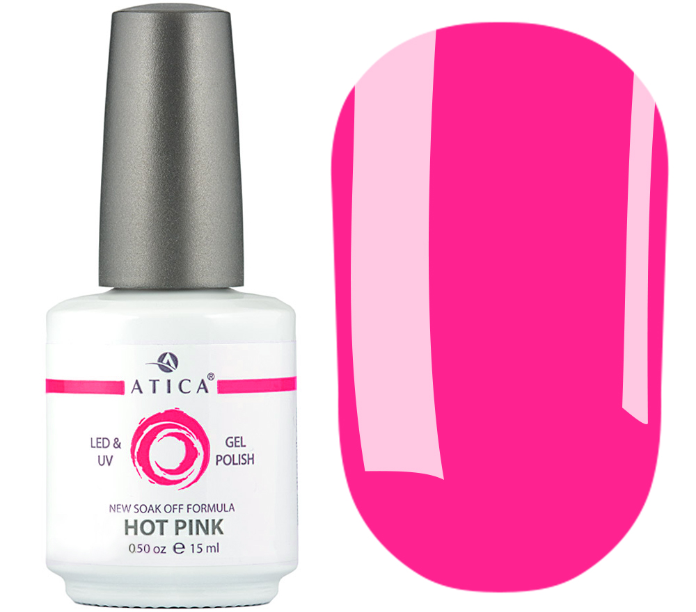 Gel polish Atica GPM065 Hot Pink, 15 ml