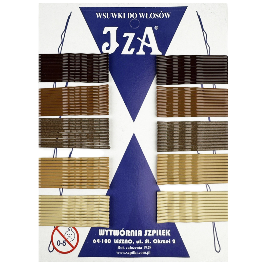 JZA invisible brown mix 5 cm wavy (100 pcs)