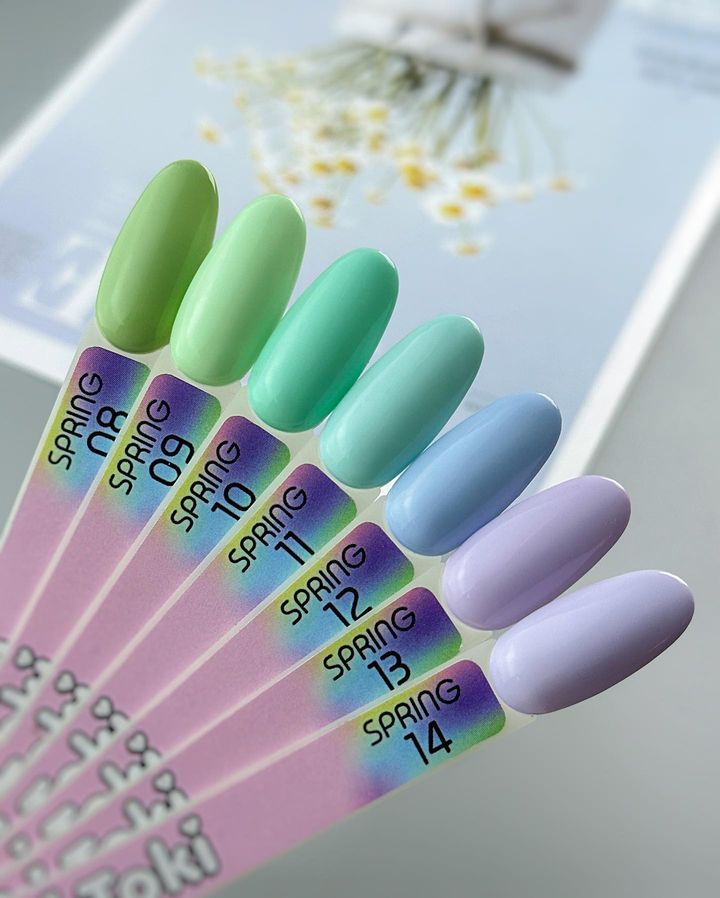 Toki Toki Gel nail polish Spring SP10 (mint-turquoise, enamel), 5 ml