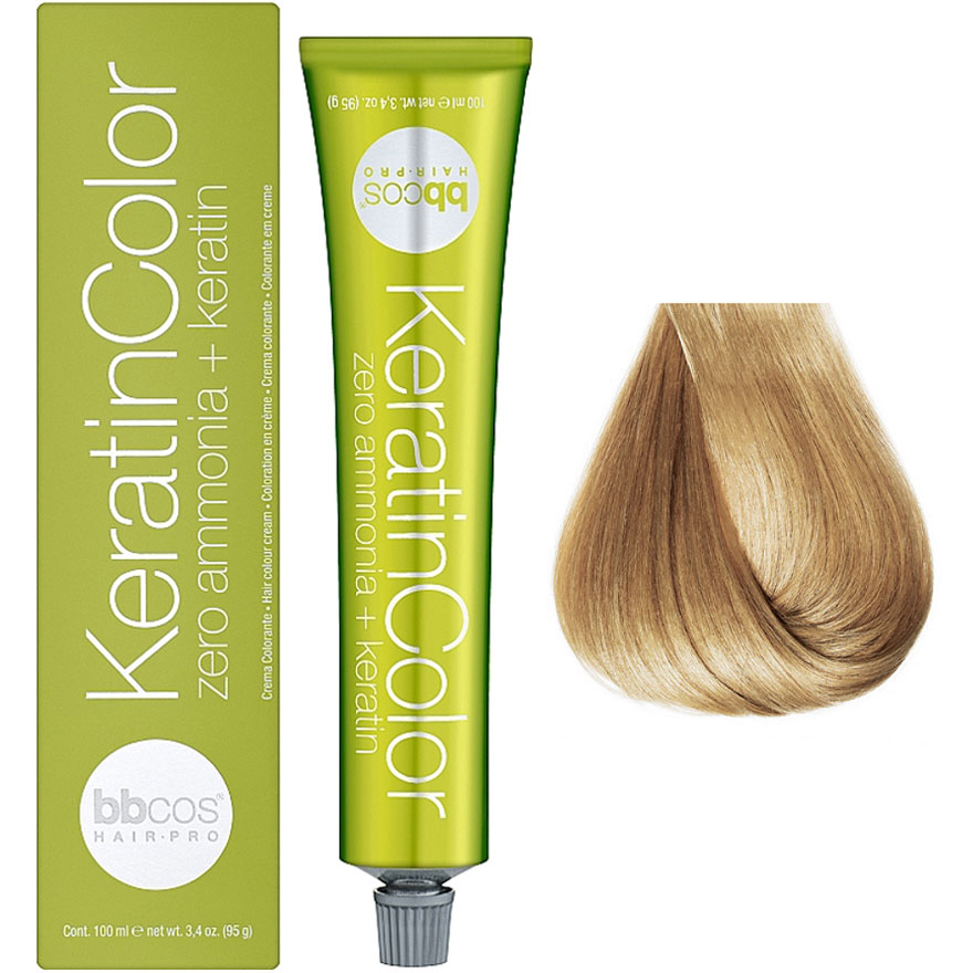 Bbcos Keratin Color cream hair dye 9/0 blonde very light, 100 ml