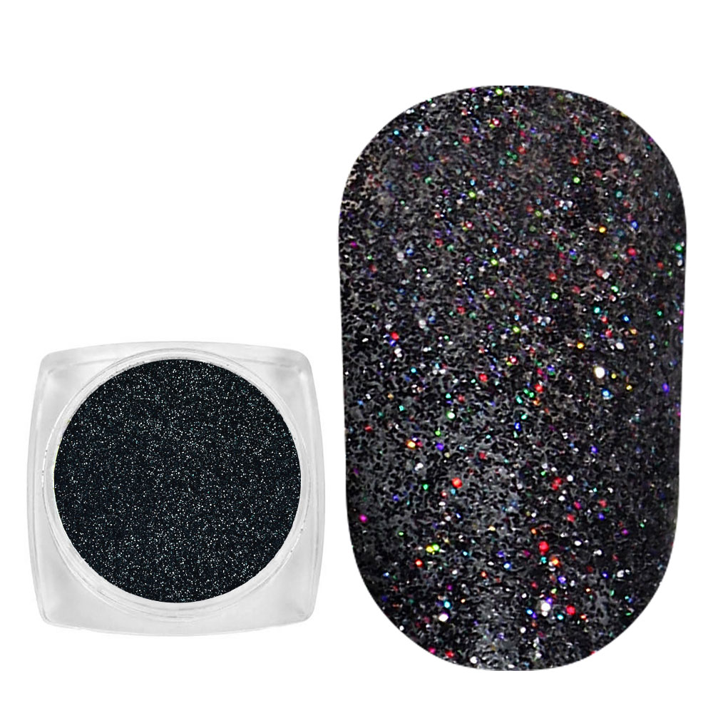 Komilfo spangles 014, size 0.1 mm, (graphite hologram), E2.5 g