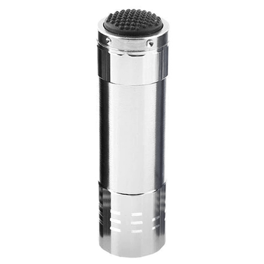 Portable UV LED Flashlight for Express Drying of Gel Polish, Silver