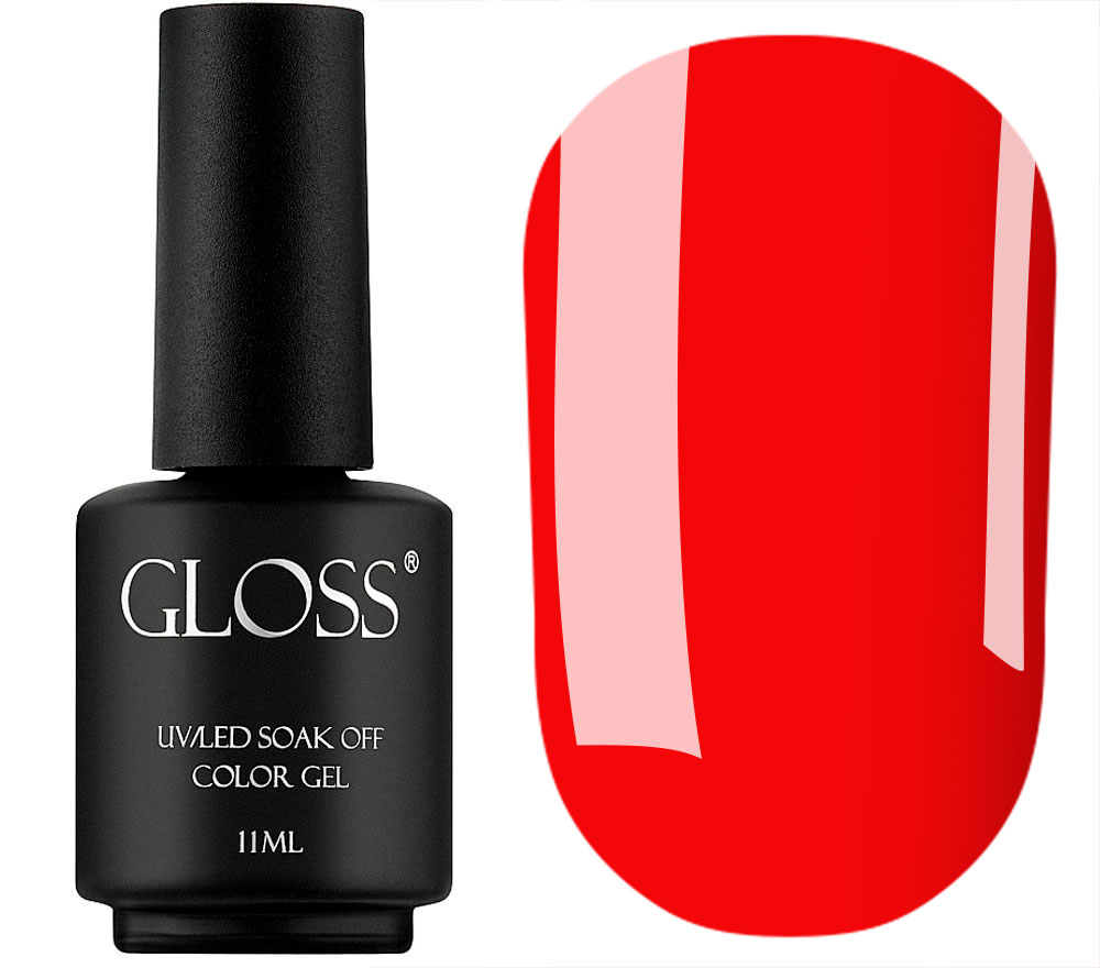 Гель-лак GLOSS 209 (червоний), 11 мл