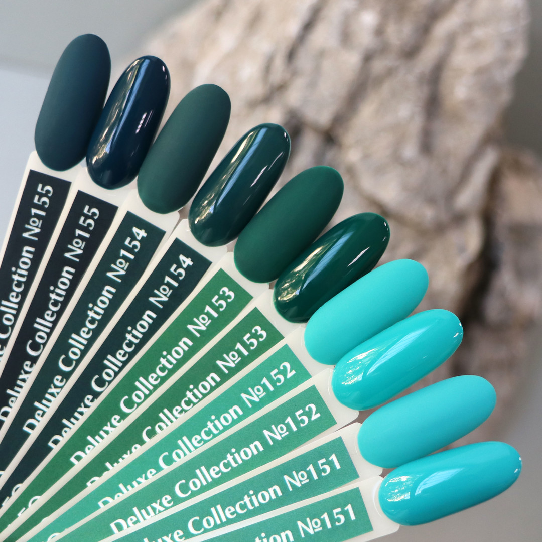 Gel Polish Komilfo Deluxe Series D153 (green, enamel), 8 ml.