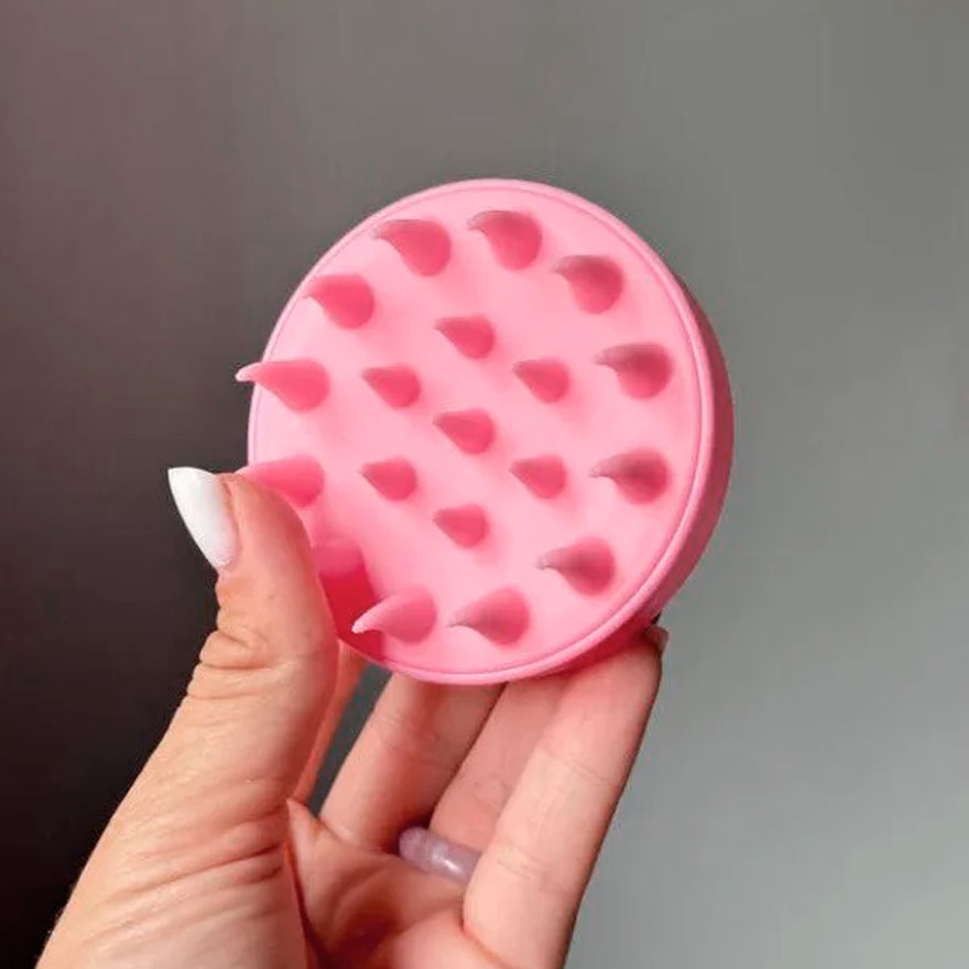 Massage silicone scalp brush, lilac