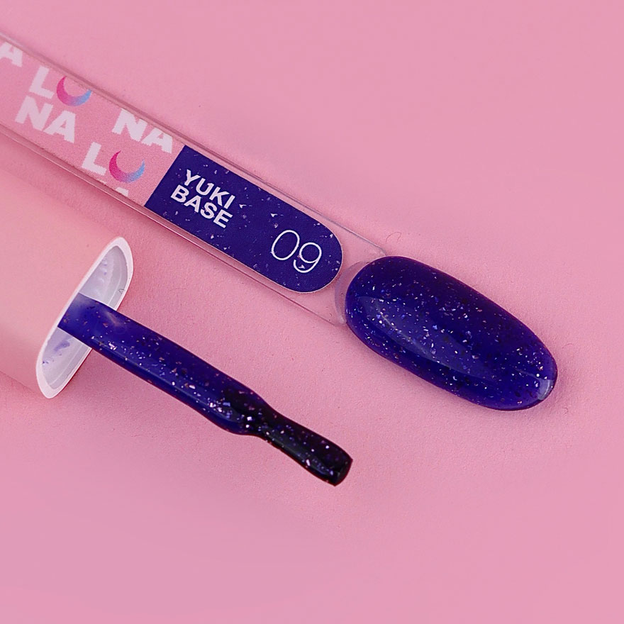 LUNA Yuki Base No. 9 (navy blue with pink leaf), 13 ml LUNA Yuki Base No. 9 (navy blue with pink leaf), 13 ml