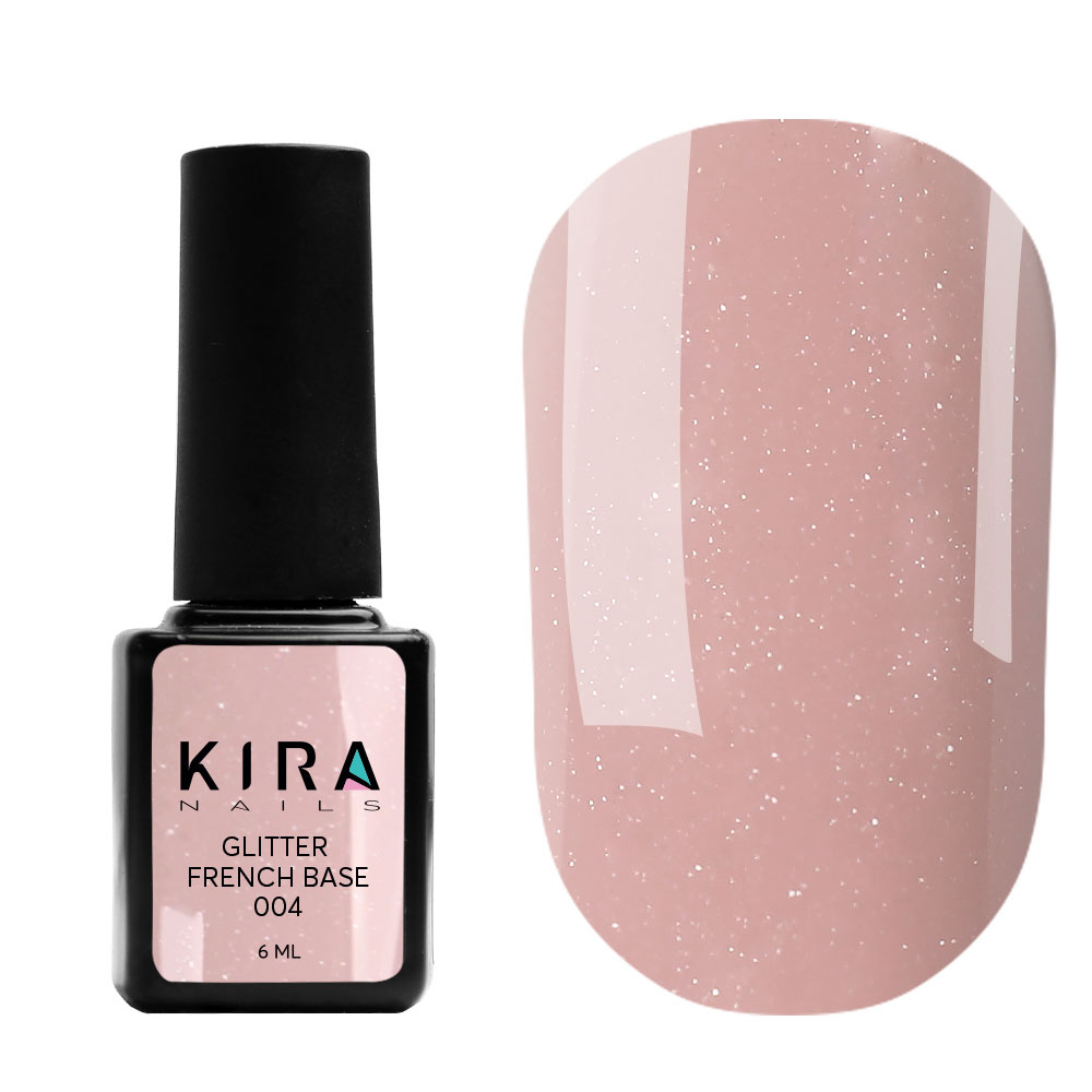 Kira Nails База для нігтів Glitter French Base 004, 6 мл