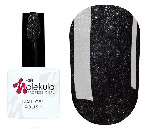 Molekula gel varnish No. 121 (black pearl, micro shine), 11 ml