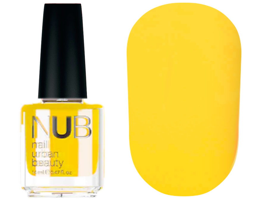 Nail polish NUB 027 Bee Yellow (rich yellow, matte), 14 ml