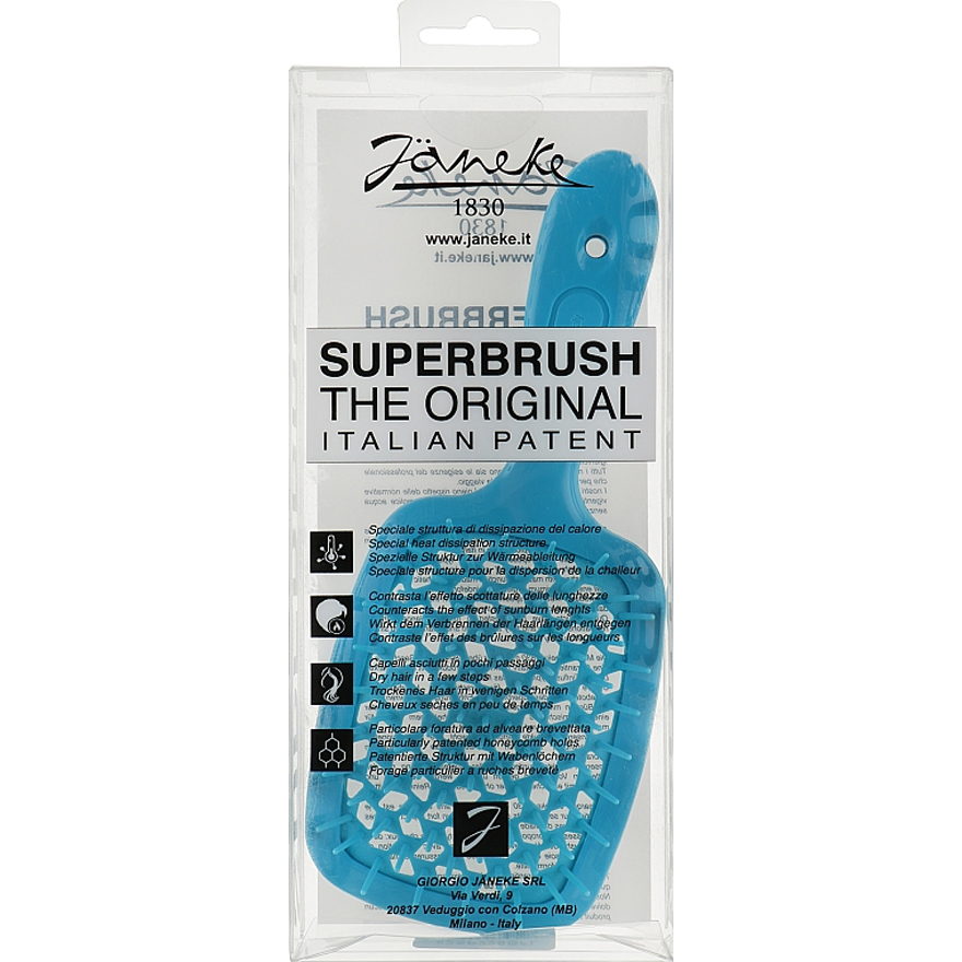 Janeke Superbrush Расческа для волос Голубая
