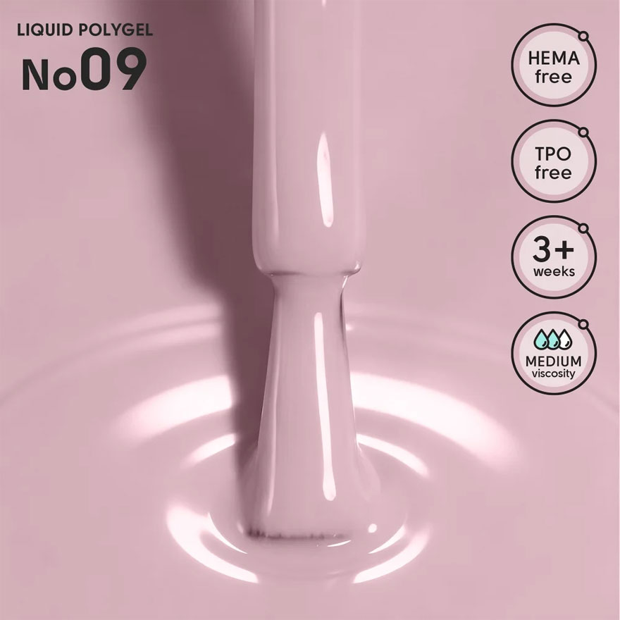 Shelly Жидкий полигель Liquid PolyGel 09, 12 мл