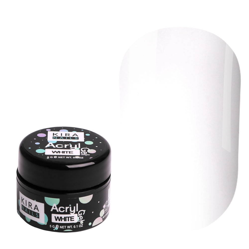 Kira Nails Acryl Gel - White, 5 г