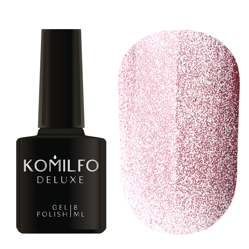 Komilfo 9D Cat's eye Nude 002 gel varnish (pink, magnetic), 8 ml.