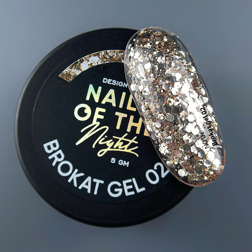 Nails Of The Night Nail gel Brokat gel 02, 5 g