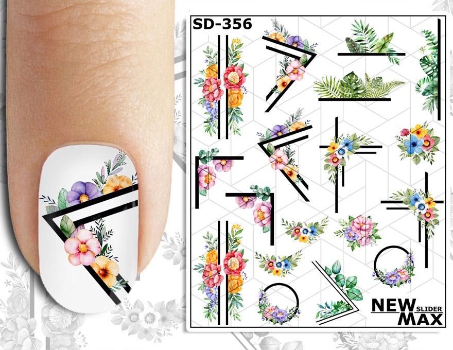 NewMax Slider design SD-356 (leaves, flowers, geometry)