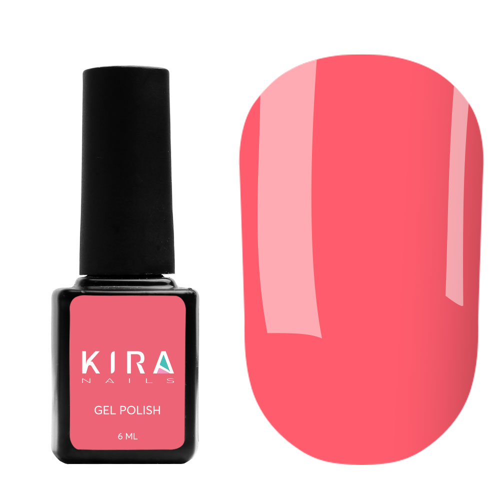 Kira Nails gel-varnish No. 098 (coral, enamel), 6 ml
