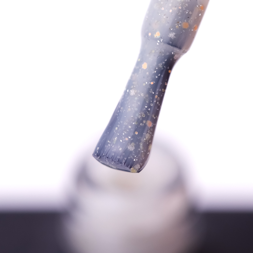 Nails Of The Day Base Reflective No. 04 (beige milky with silver and gold shimmer, reflective), 10 ml