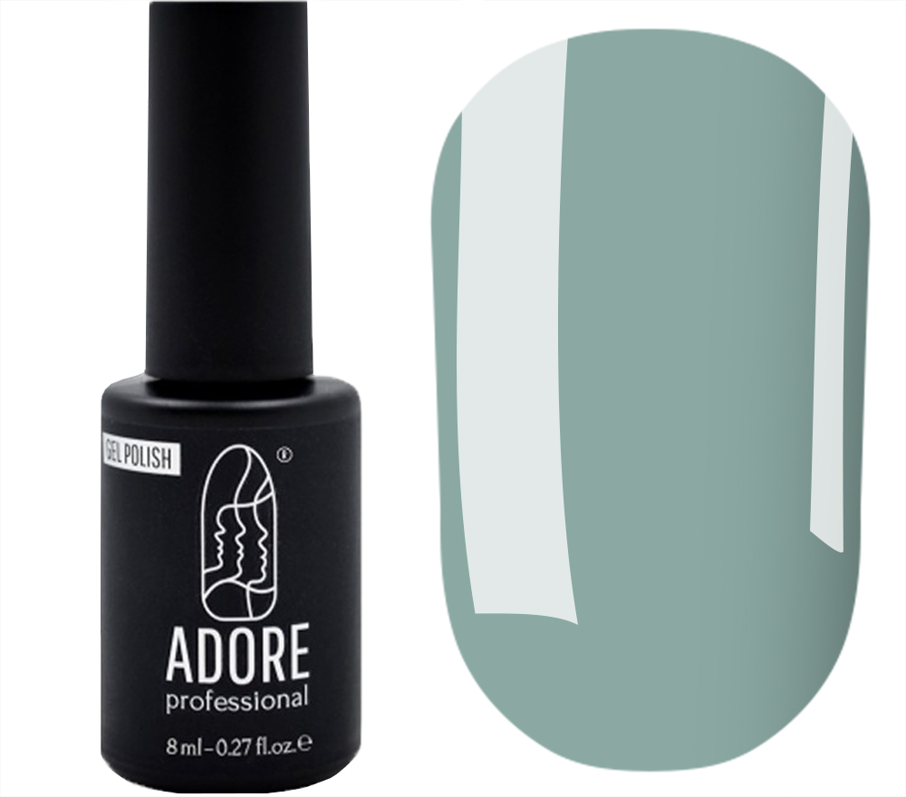 ADORE Professional Гель-лак 504 "dewy" (бледно-светло-зеленый, эмаль), 8 мл
