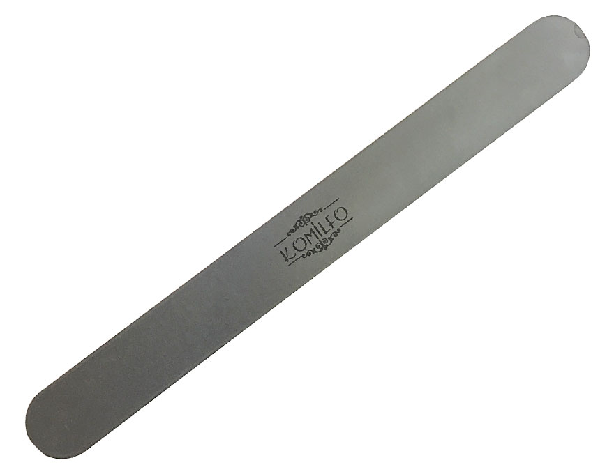 Komilfo double-sided nail file base, 17.8 cm gray