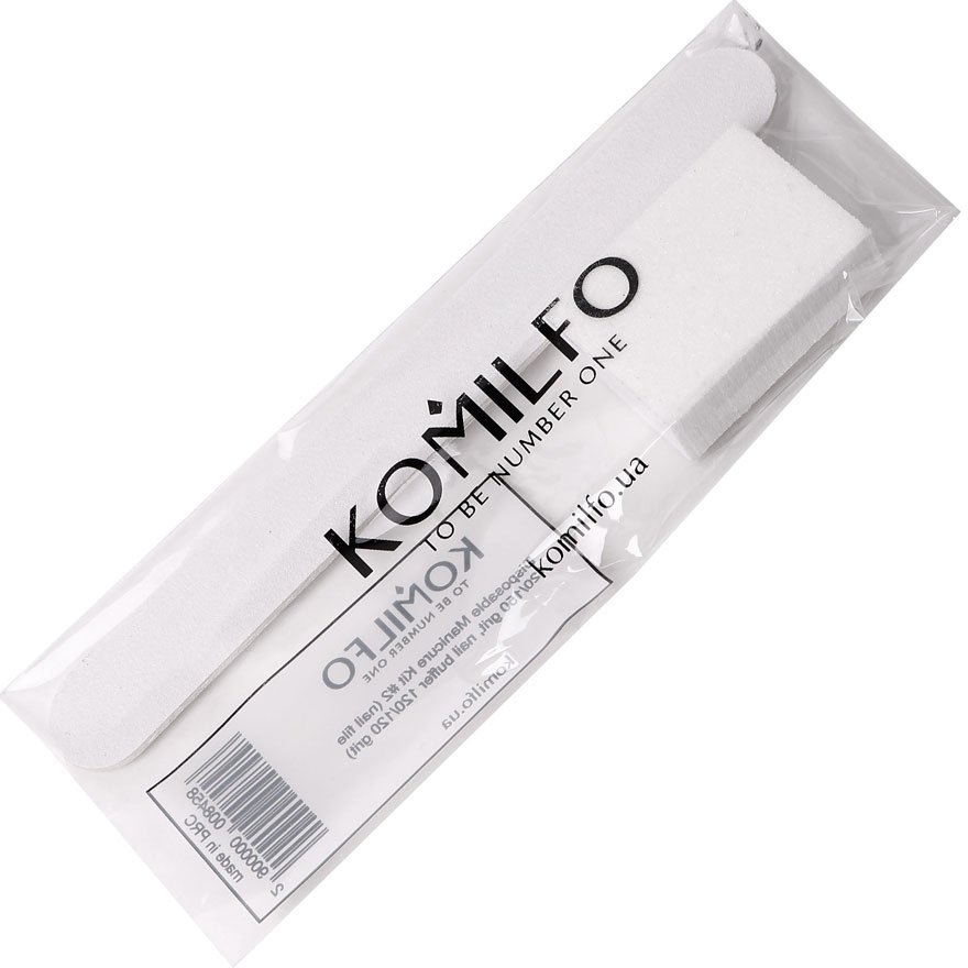 Disposable set Komilfo No. 2 (nail file 120/150 and buff 120/120) Disposable set Komilfo No. 2 (nail file 120/150 and buff 120/120)