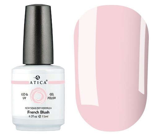 Gel polish Atica French Blush GPM90 (powdery pink, enamel), 7.5 ml
