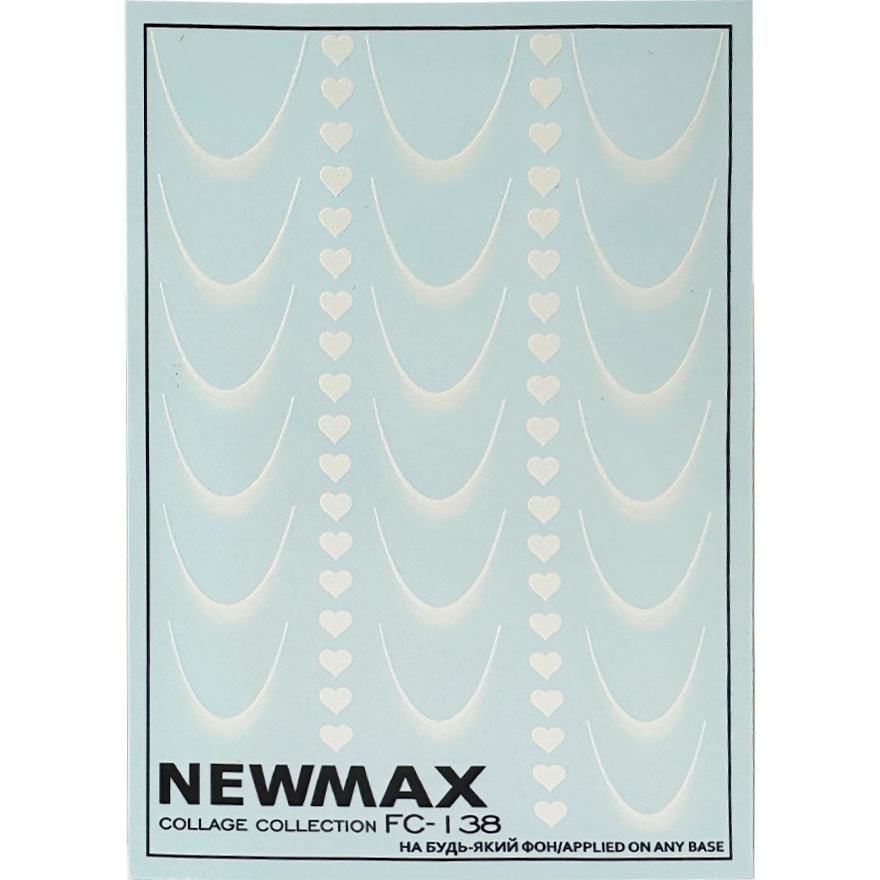 NewMax Slider design FC-138 (for jacket with hearts, blue background)
