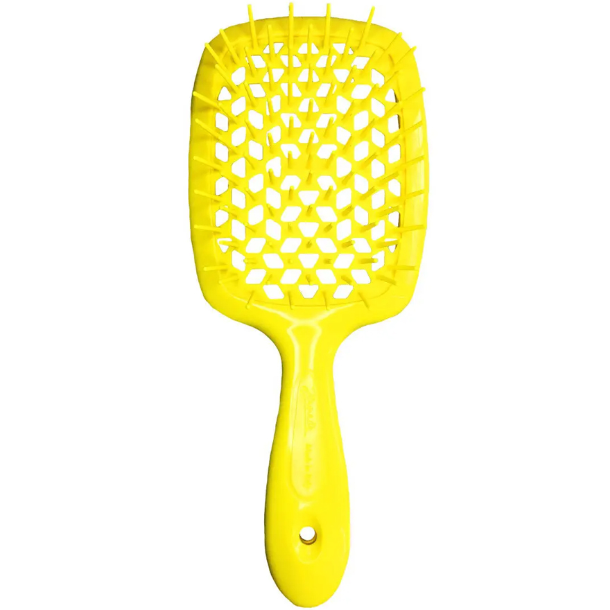Janeke Superbrush Hair comb Yellow neon