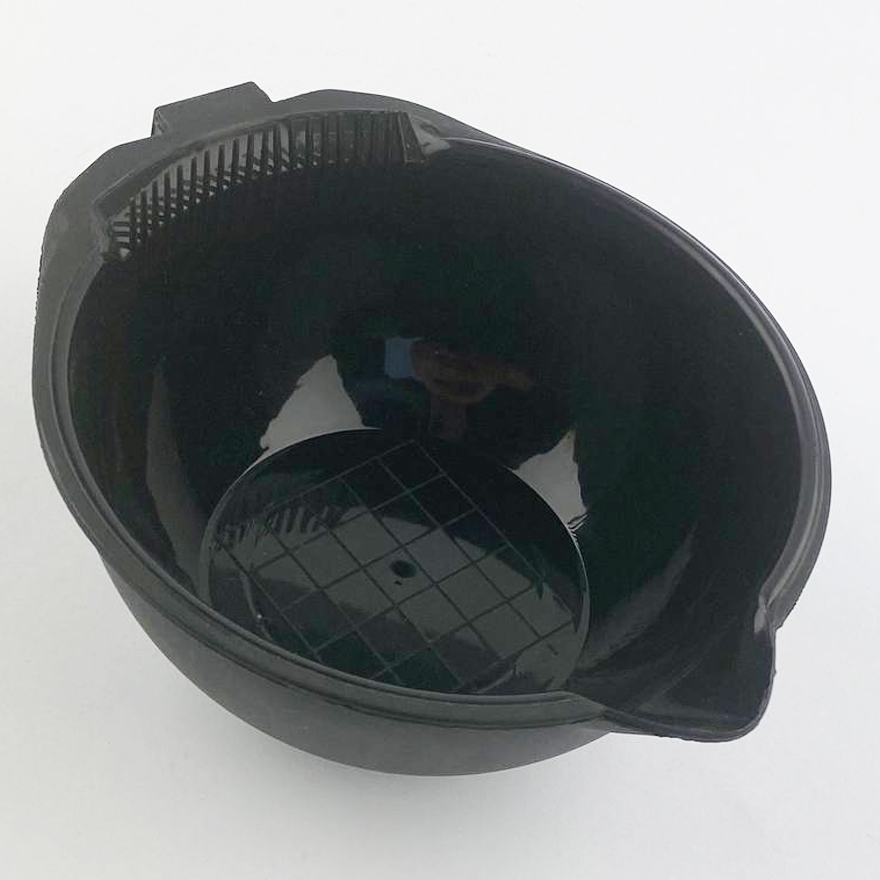 Painting bowl with scallop, black