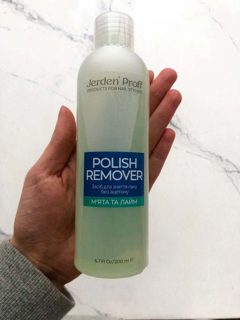 Jerden Proff nail polish remover without acetone Lime and Mint, 200 ml