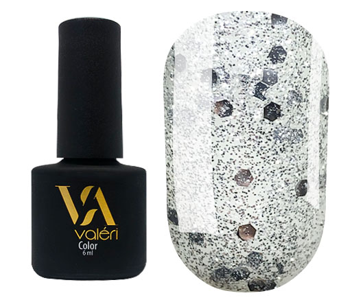 Гель-лак Valeri №111 (прозрачный с серебрянными блестками), 6 мл