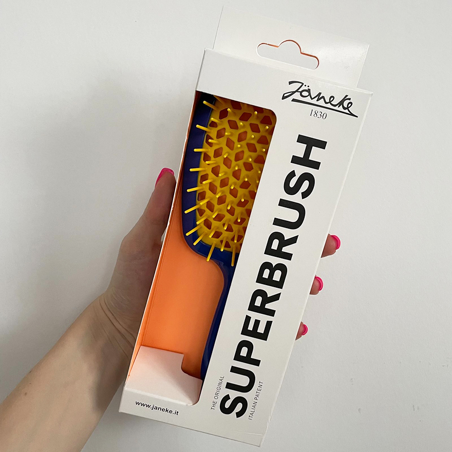 Janeke Superbrush Гребінець для волосся Синій з Жовтим Janeke Superbrush Гребінець для волосся Синій з Жовтим
